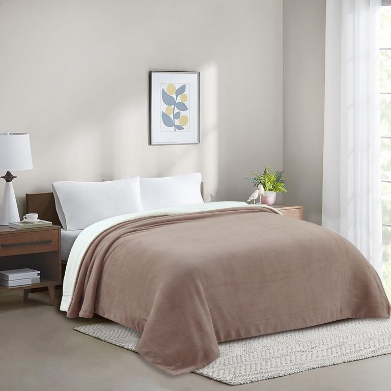Frazada Coral 2 Plazas Taupe