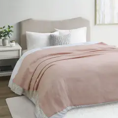 JUST HOME COLLECTION - Manta Tejido 130 x 160 Rosa
