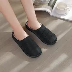 JUST HOME COLLECTION - Pantufla lisa L/XL Negro