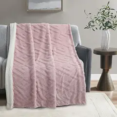 JUST HOME COLLECTION - Manta Jack Sherpa 125 x 150 Rosa