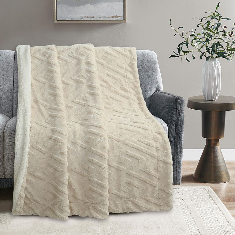 Manta Jack Sherpa 125 x 150 Ivory