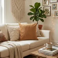 JUST HOME COLLECTION - Cojín Retro Velvet 45 x 45 Rust