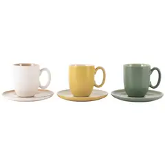JUST HOME COLLECTION - Taza 220ml + Plato Orilla