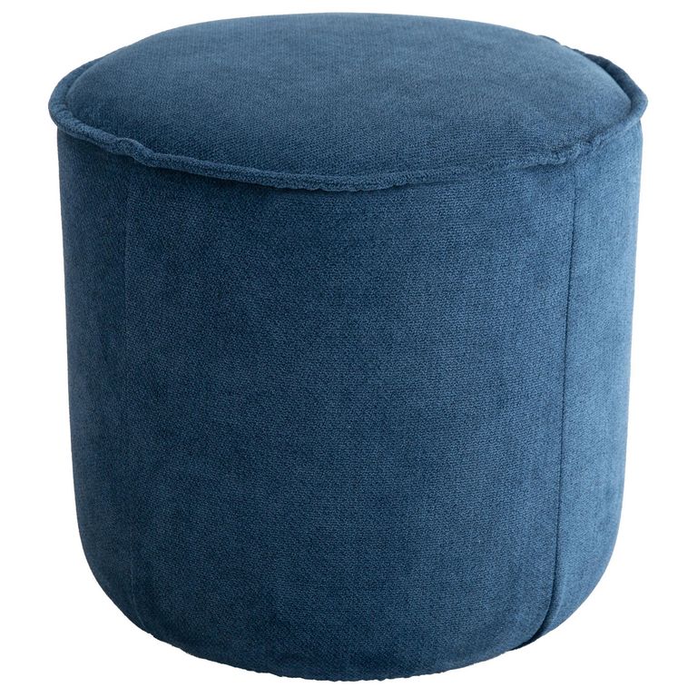 Puff Redondo 40cm Azul Oscuro