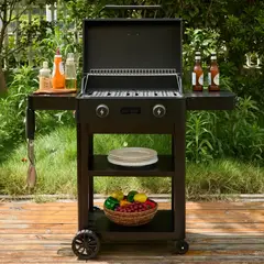 MR BEEF - Parrilla Eléctrica 1500 W con tapa y 2 bandejas laterales