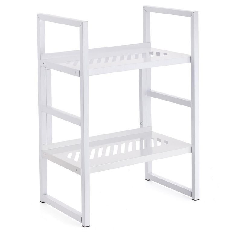 Estante Metálico 2 Niveles 30x45x65cm Blanco