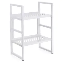 JUST HOME COLLECTION - Estante Metálico 2 Niveles 30x45x65cm Blanco