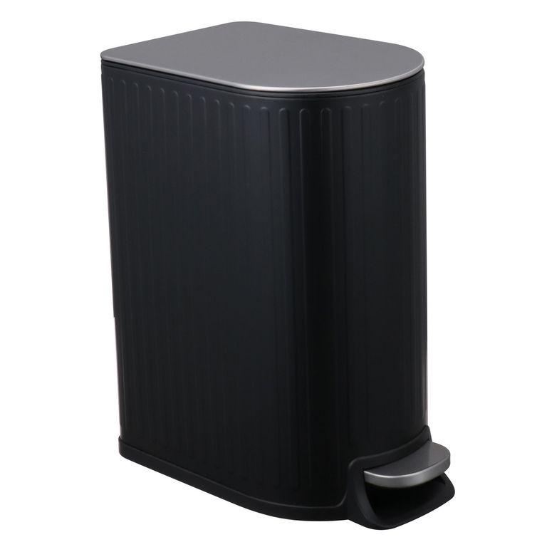 Papelera con Relieve Negra 8L