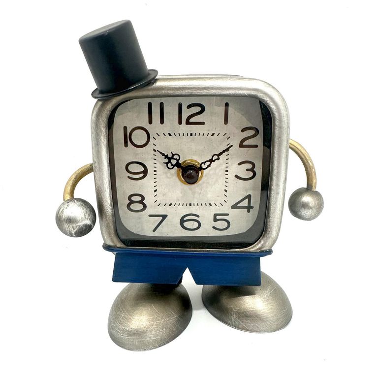 Reloj de Mesa Robot con Sombrero