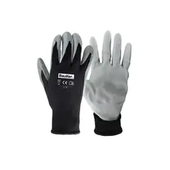 BAUKER - 1 Par de Guantes Multiflex Nitril Gris L