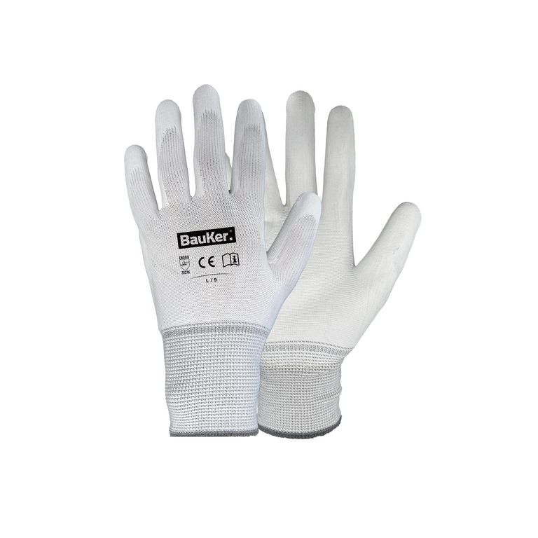 1 Par de Guantes Multi Poly Blanco L