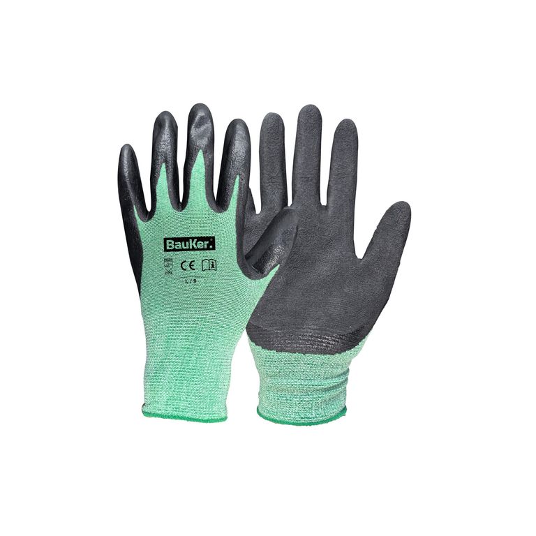 Guante de Poliéster Anticorte L Negro/Verde