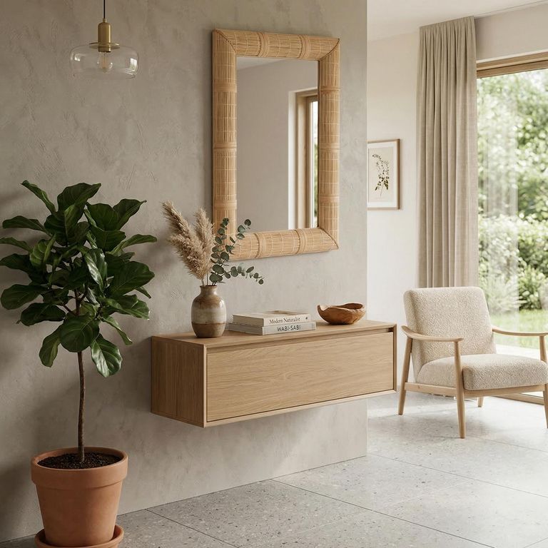 Espejo Cyb Rectangular Rattan de 60 x 90 Centímetros