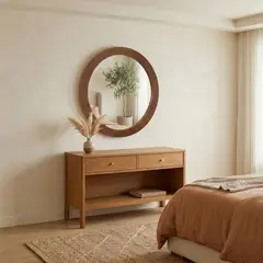 JUST HOME COLLECTION - Espejo Madera Rojo 60cm