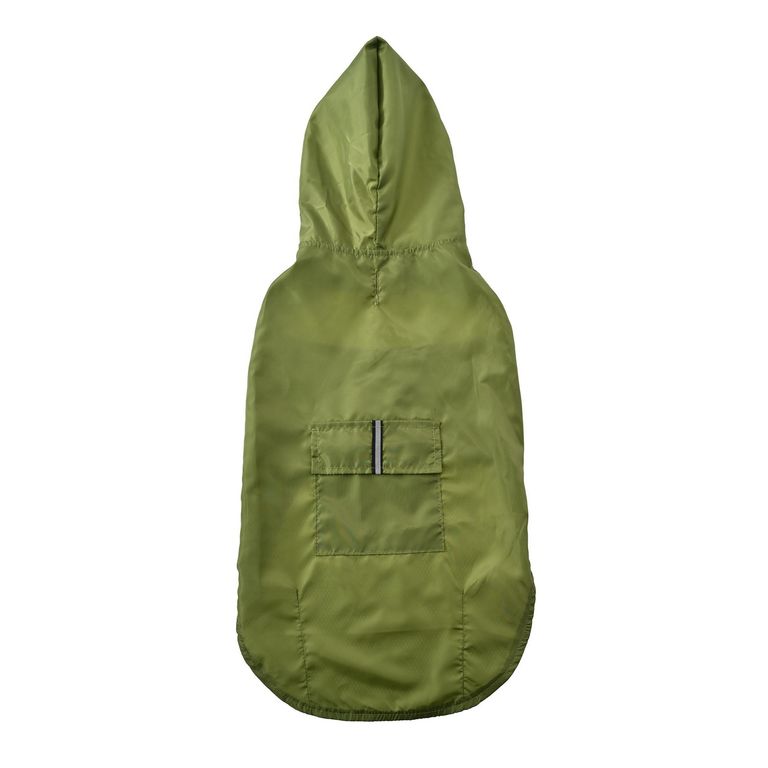Impermeable verde para perro talla L 45cm