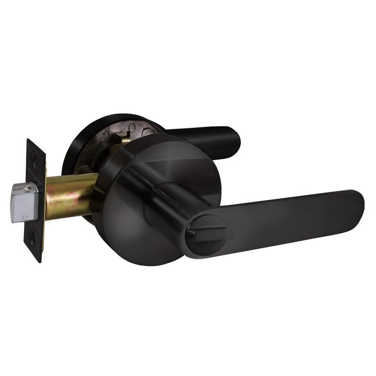 Cerradura de Manija Baño Negro