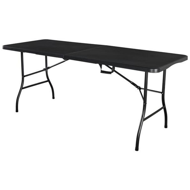 Mesa Plegable Negra 180 cm