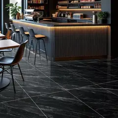 HOLZTEK - Gres Porcelánico Marmolado Marquina Negro 60 x 120 cm 2.16 m²