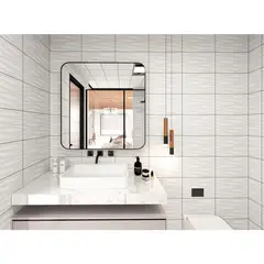 HOLZTEK - Cerámica Lisa Wavy Blanco 25 x 40 cm 1.5 m²