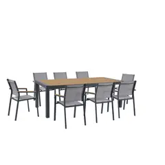 JUST HOME COLLECTION - Juego de Comedor de Aluminio Exterior Dallas 8 Personas