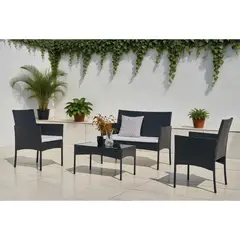 JUST HOME COLLECTION - Juego de Living de Ratán Napoli 4 Piezas