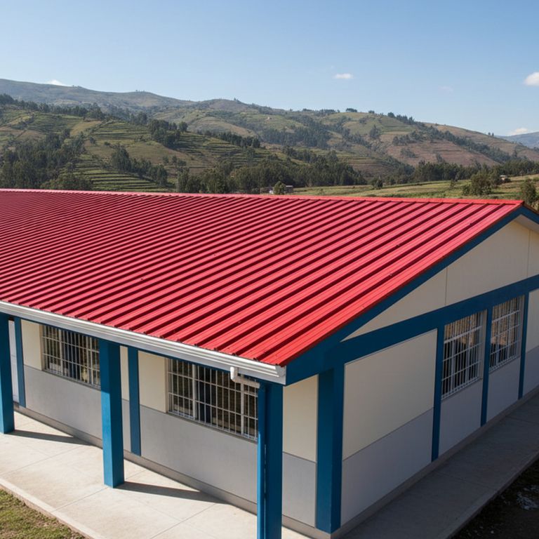 Techo Termoacústico Eco UPVC 3.6x1075x1.5mm Rojo Bolkow