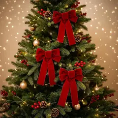 DEAR SANTA - Set x3 Piezas Lazo Rojo
