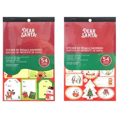 DEAR SANTA - Stickers para Regalo Navideño