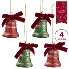 DEAR SANTA - Set x4 Campanas 4cm