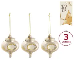 DEAR SANTA - Set x3 Bola Decorativa Joya 6cm