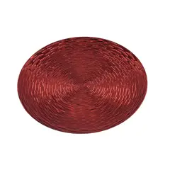 DEAR SANTA - Plato Base Relieve Circulo Rojo