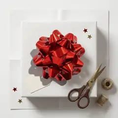 DEAR SANTA - Moño Regalo Rojo 25x25cm