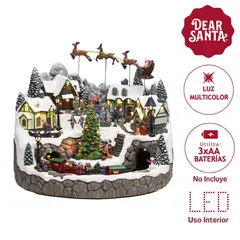 DEAR SANTA - Villa Animada Musical Tren 42cm