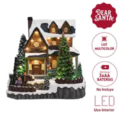 DEAR SANTA - Casa Iluminada Musical 23.4cm