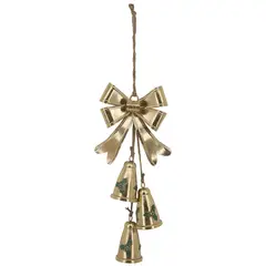 DEAR SANTA - Lazo Campana Metálica Dorada
