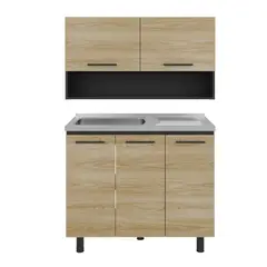 JUST HOME COLLECTION - Combo Mueble de Cocina Macedonia 100cm (Modulo Superior + Inferior)