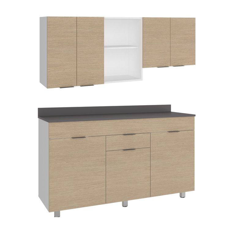 Combo Mueble de Cocina Sicilia 150cm (Modulo Superior + Inferior)