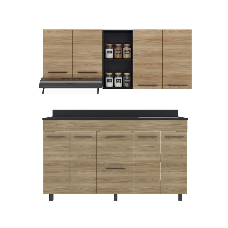 Combo Mueble de Cocina Luna 150cm (Modulo Superior + Inferior)