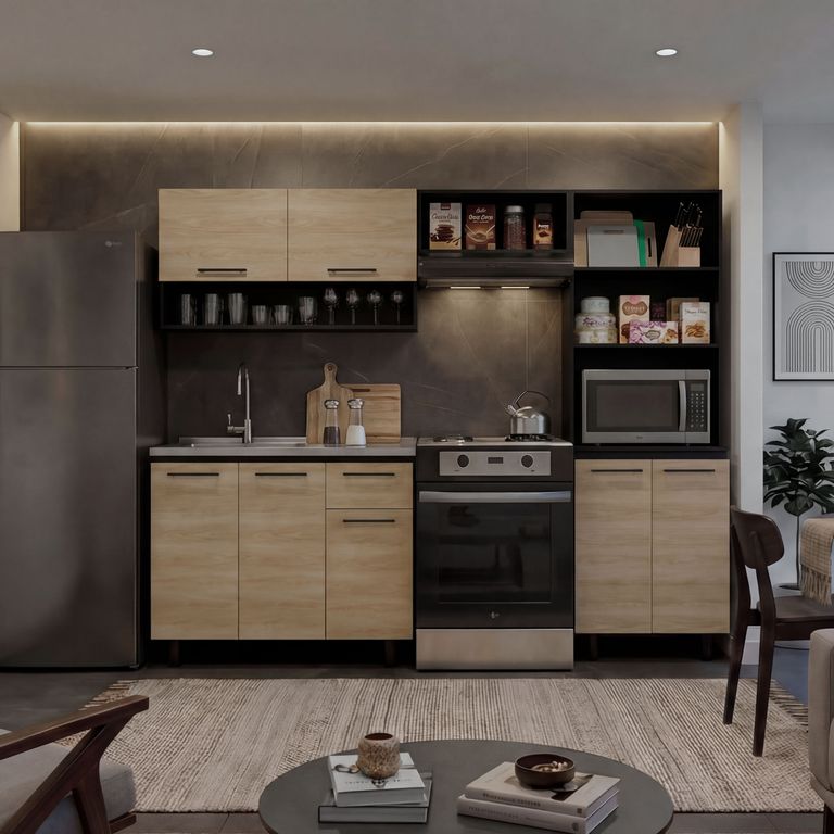 Combo Mueble de Cocina Completa Macedonia 220cm + Lavaplatos