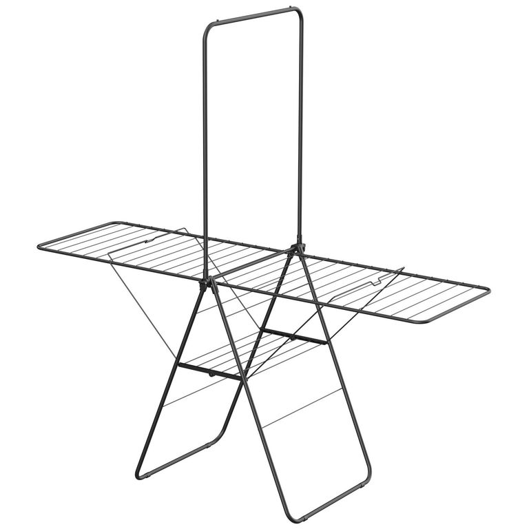 Tendedero Plegable Metal Negro 177x66.5x183.5Cm