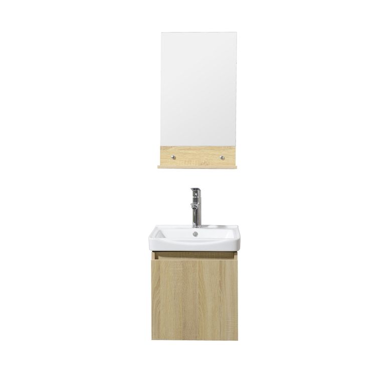 Combo Mueble de Baño Rio Nogal 43cm + Espejo