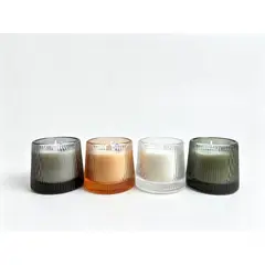 JUST HOME COLLECTION - Vela de Vidrio con Textura 7CM color aleatorio