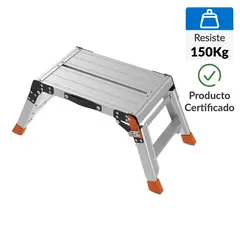 BAUKER - Plataforma de Aluminio Ajustable 0.4x0.3x0.4m