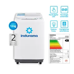 INDURAMA - Lavadora Indurama LRI-13BLA Blanca Carga Superior 13Kg