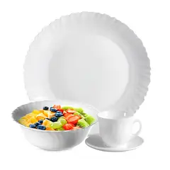 OSTER - Juego de Vajilla Alpine Crest Blanco x 16 piezas