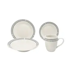 CASA JOVEN - Set Vajilla Decal Rosa 16 Piezas