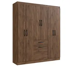CASA JOVEN - Ropero 6 Puertas 1 Cajon 1 Zapatera Castaño