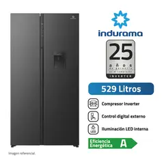 INDURAMA - Refrigeradora Side By Side 529L Negra